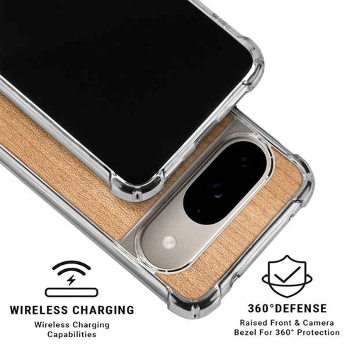 Natural Wood Google Pixel 10 Clear Case